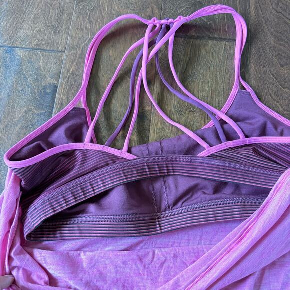 Lululemon Women's Size 10 Lighten Up Tank Pink Purple Built in‎ Bra - Picture 6 of 11